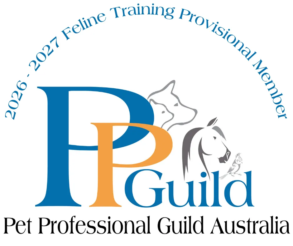 2026–2027 Feline Training Provisional Member badge for the Pet Professional Guild Australia